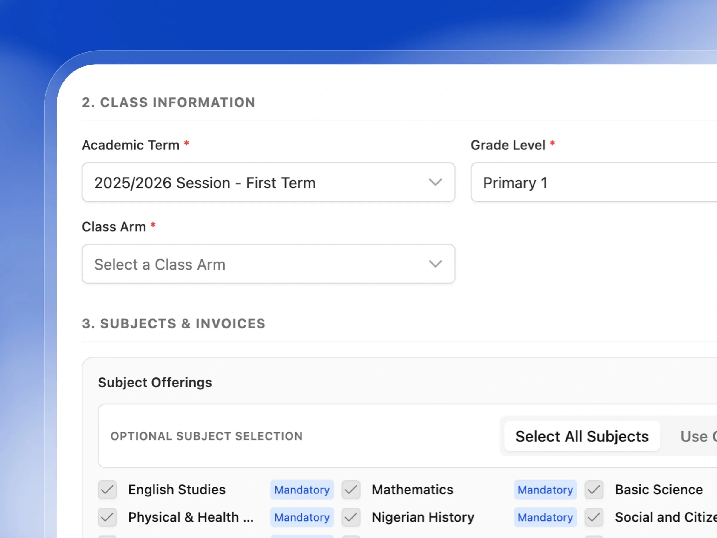 Subject selection that enforces your own rules