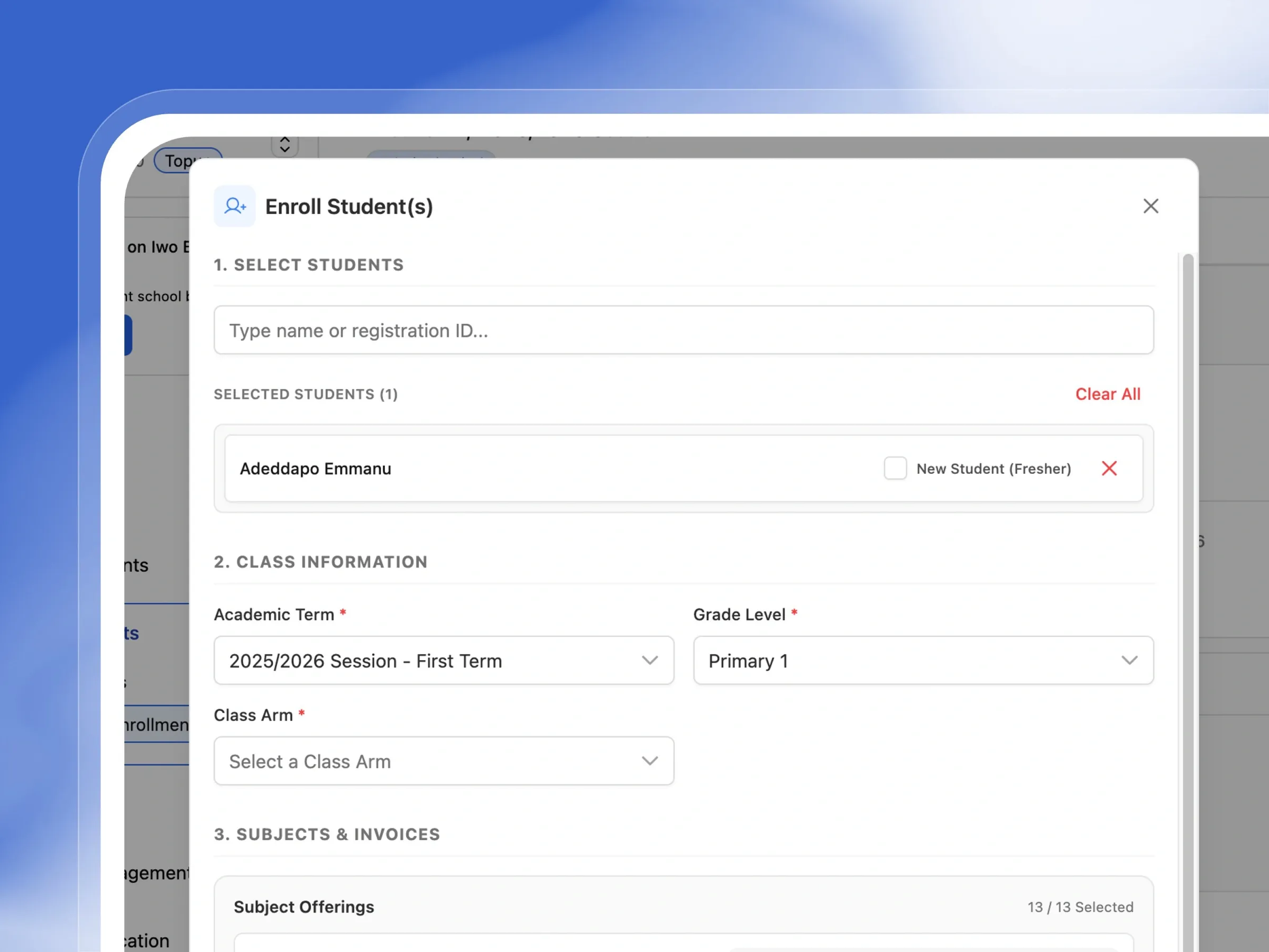 Enroll students per term, automatically