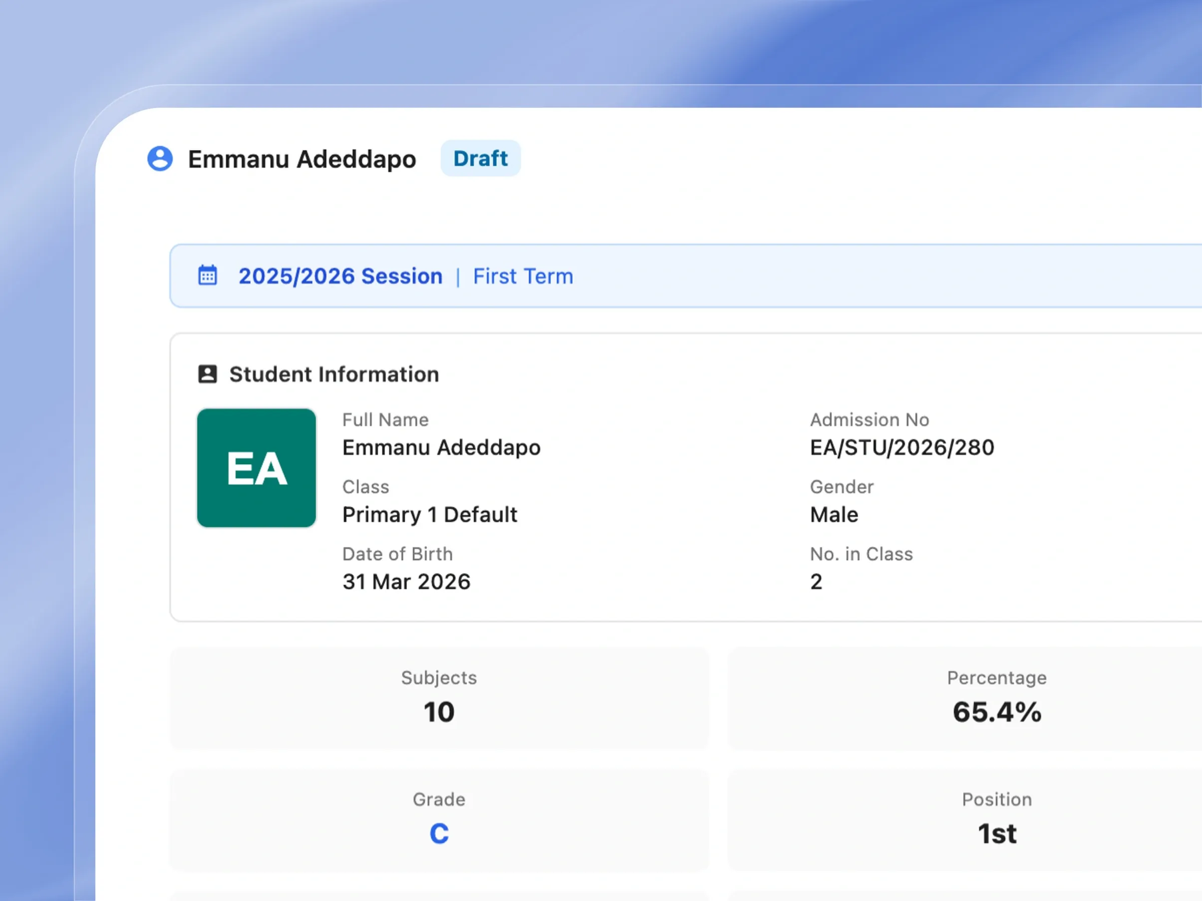 Report cards that generate themselves