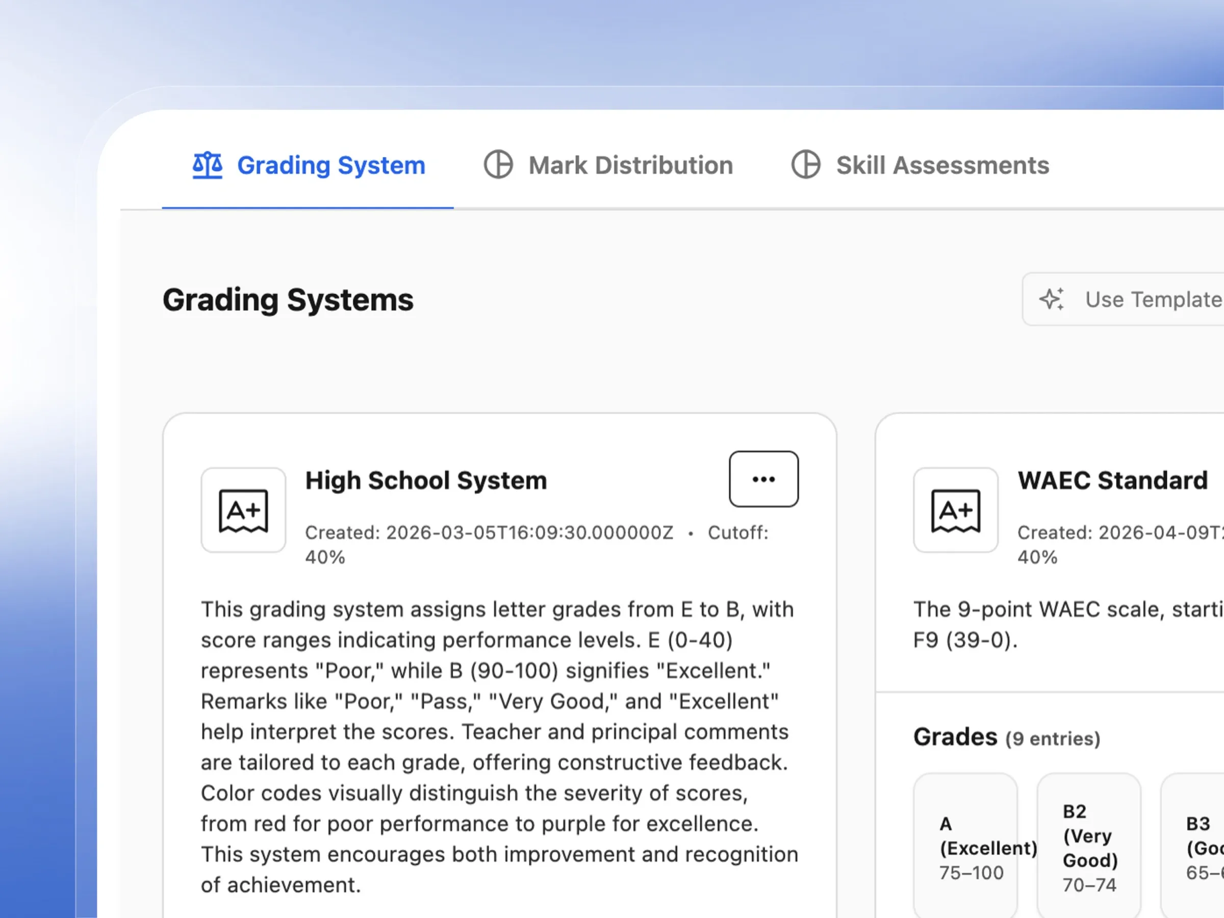 Grade exactly the way your school grades