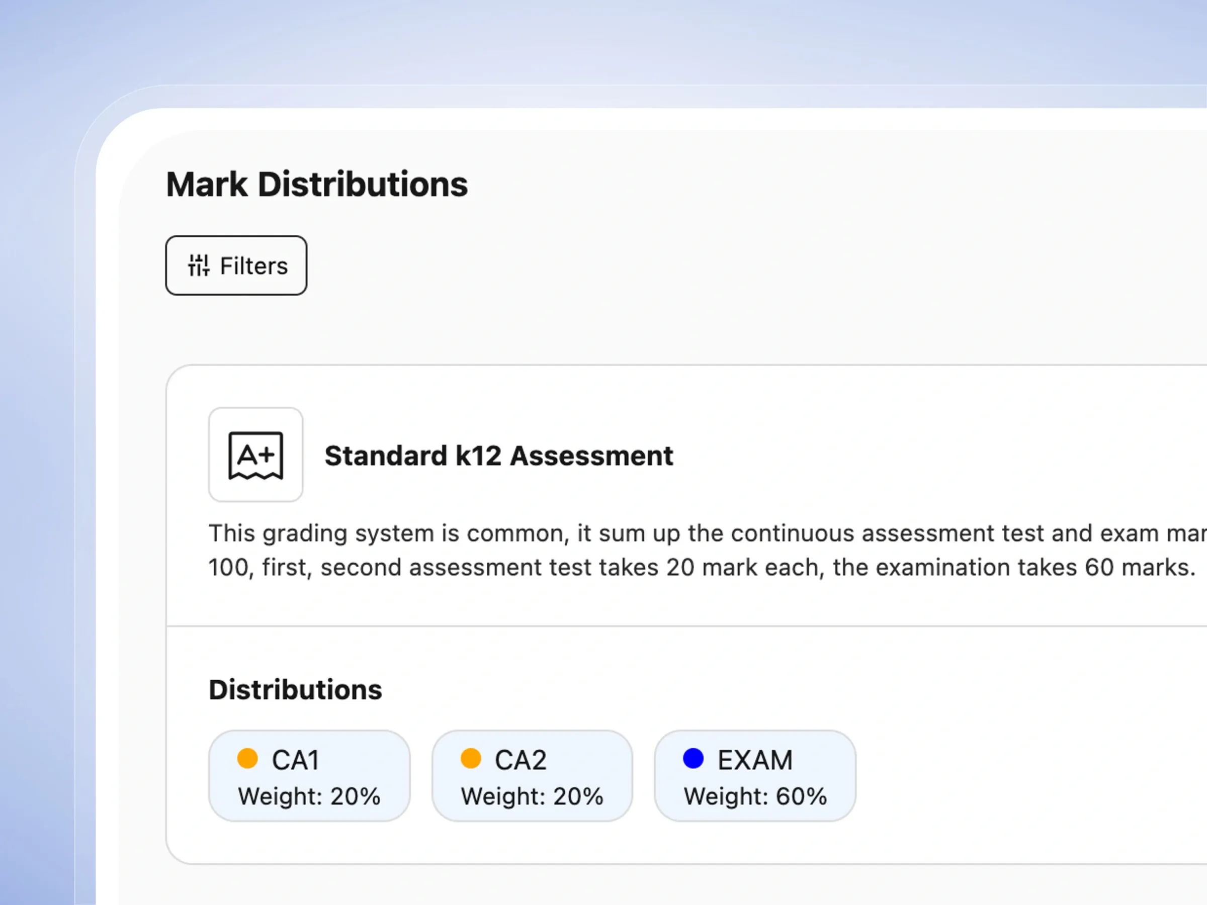 Define how scores are weighted, your way