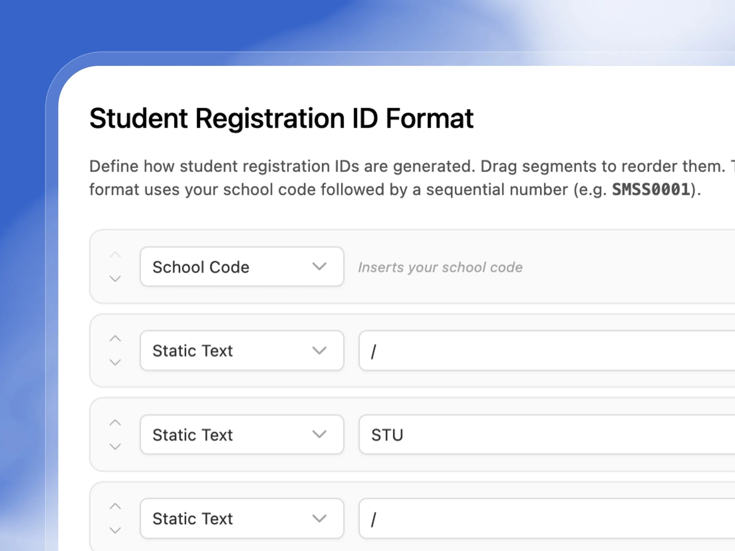 IDs generated exactly how your school formats them