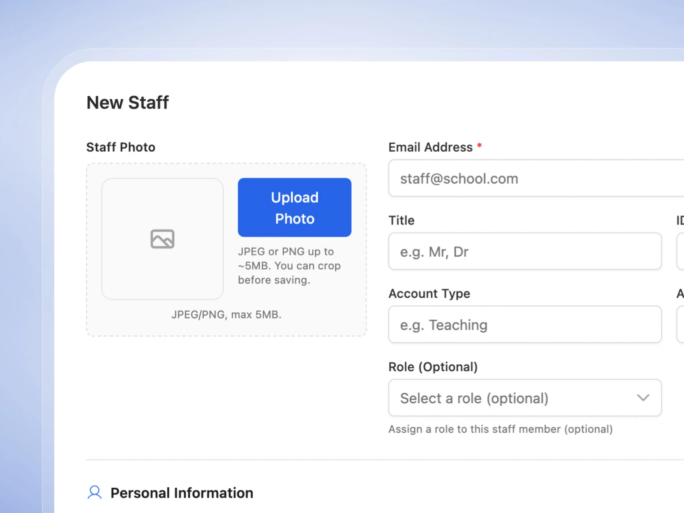 Onboard new staff in minutes