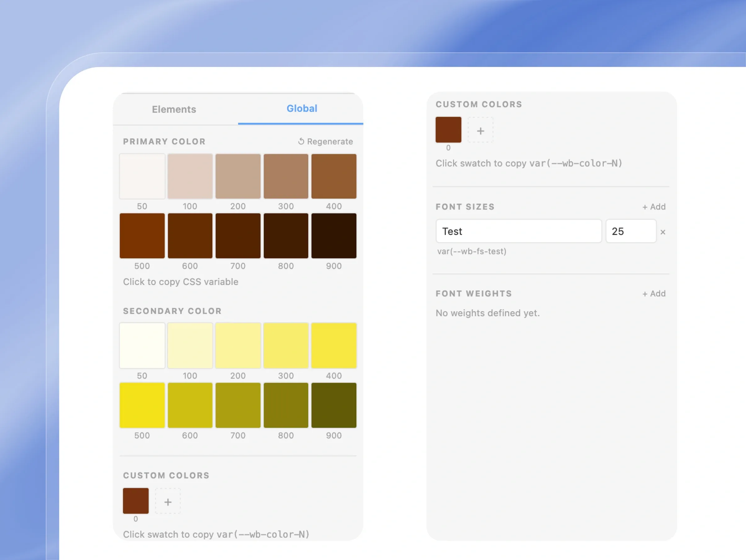 Colors & Typography — Set your brand once, apply it everywhere
