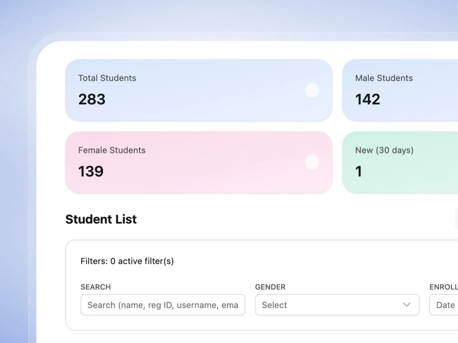 Search and Manage Student Profiles