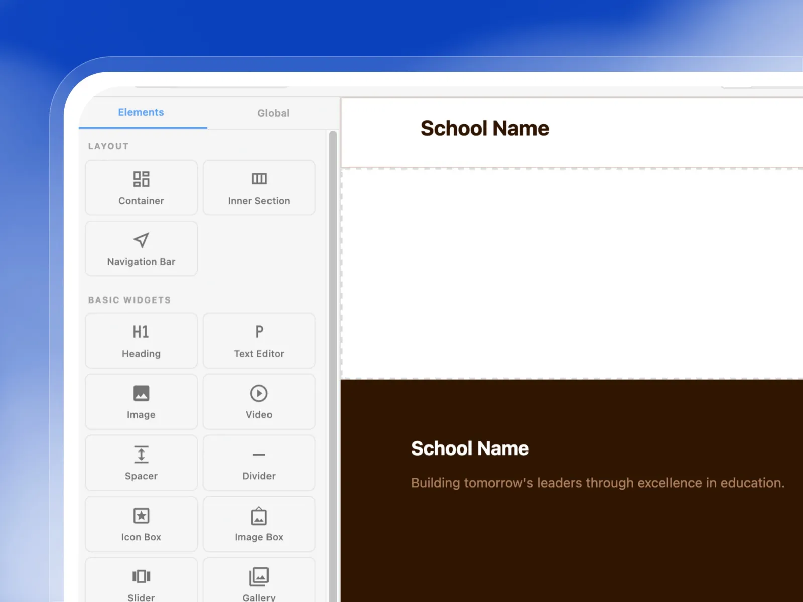 Design Pages with Drag and Drop